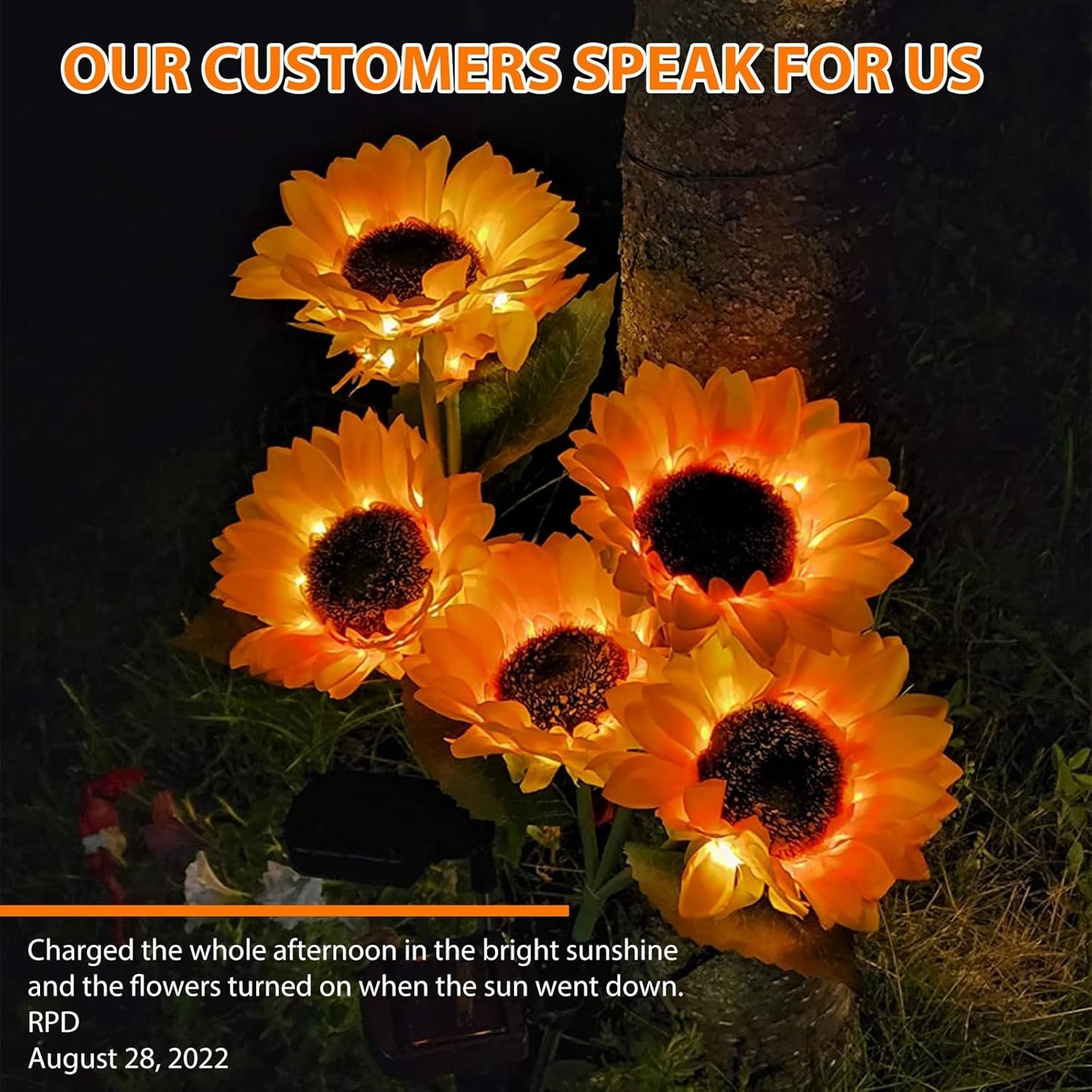 Lifelike Solar Sunflower Garden Lights
