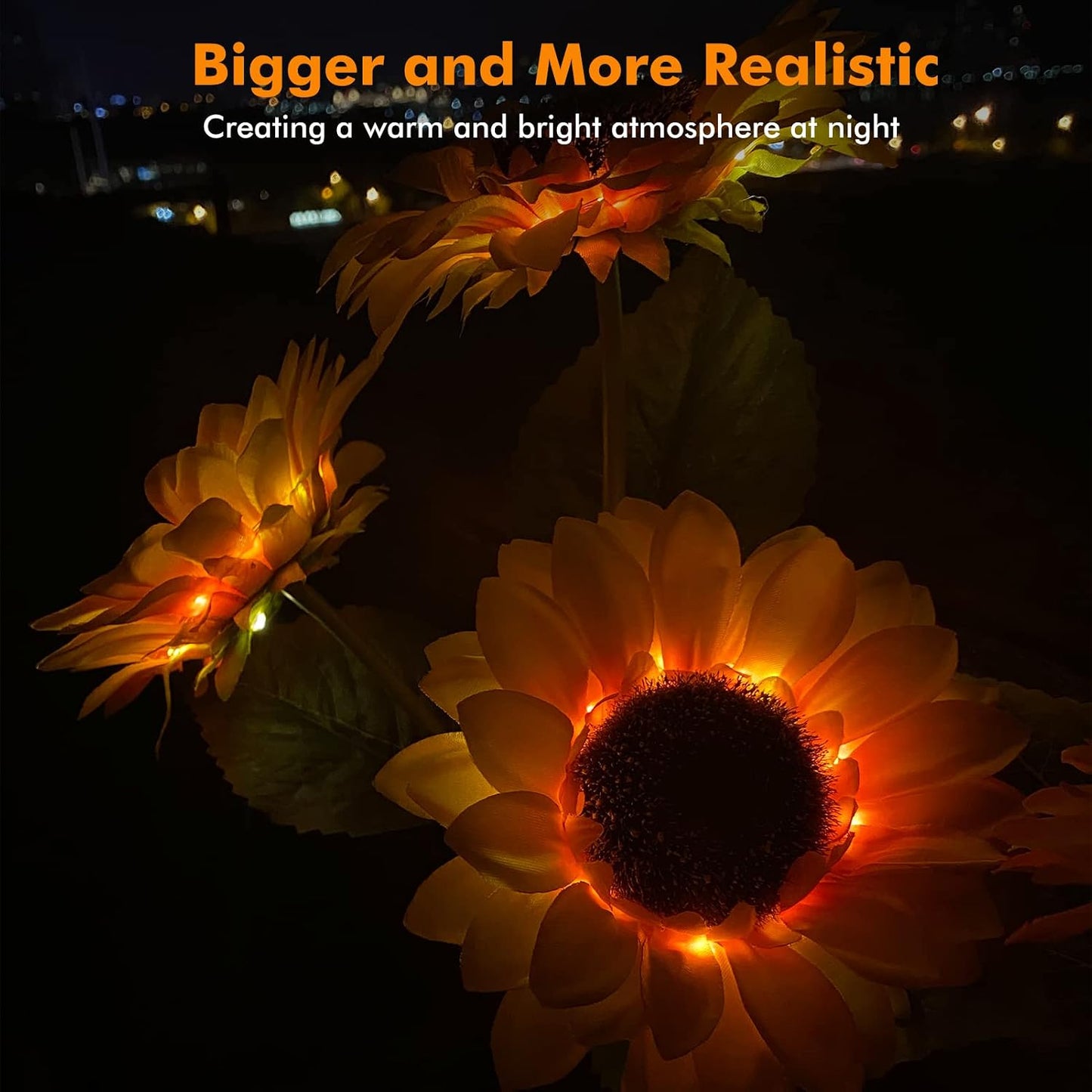 Lifelike Solar Sunflower Garden Lights