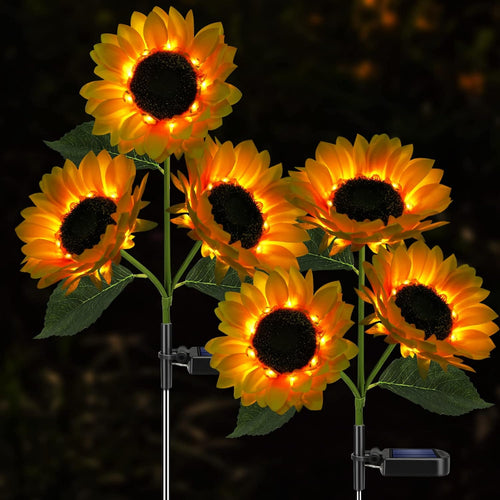 Lifelike Solar Sunflower Garden Lights