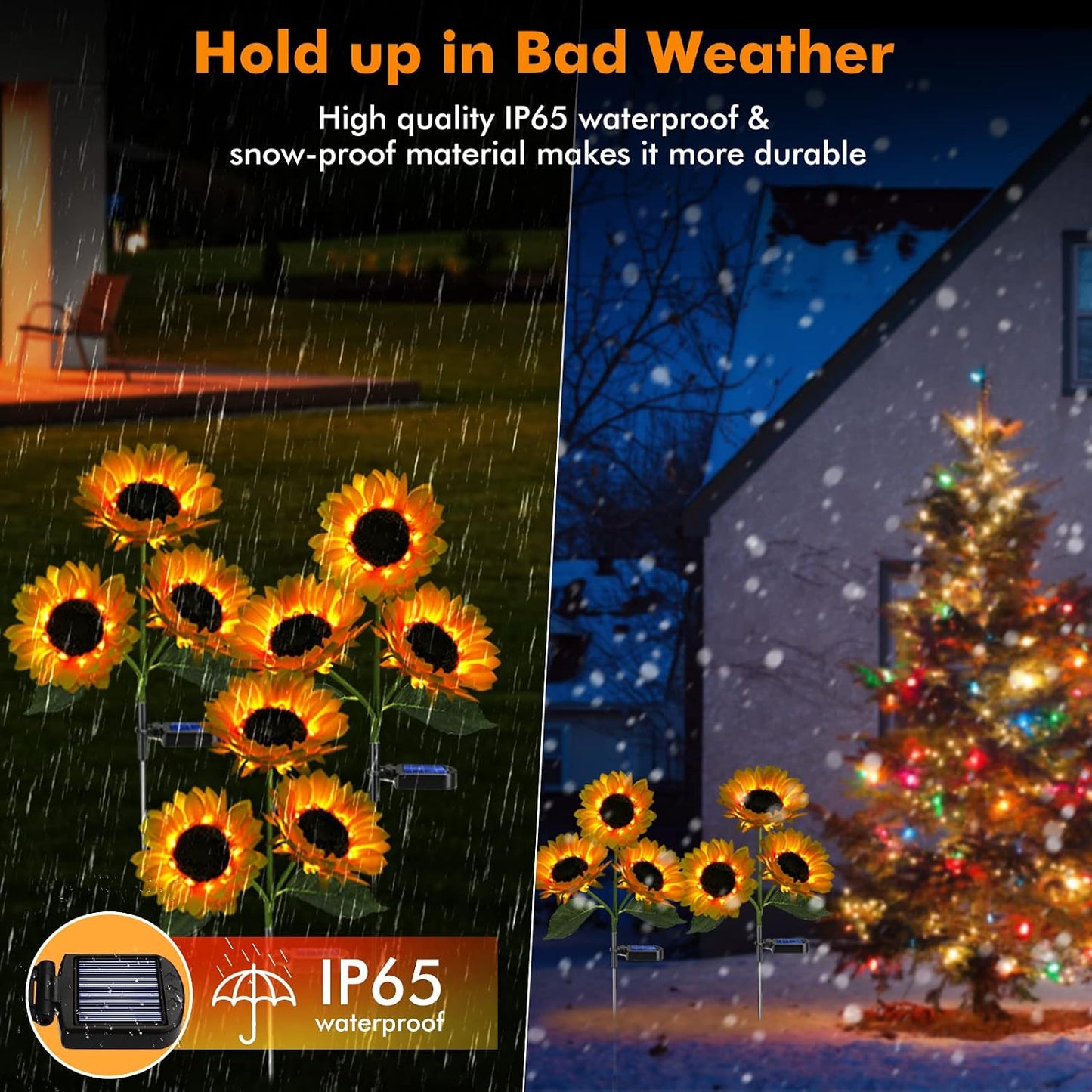 Lifelike Solar Sunflower Garden Lights