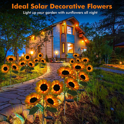 Lifelike Solar Sunflower Garden Lights